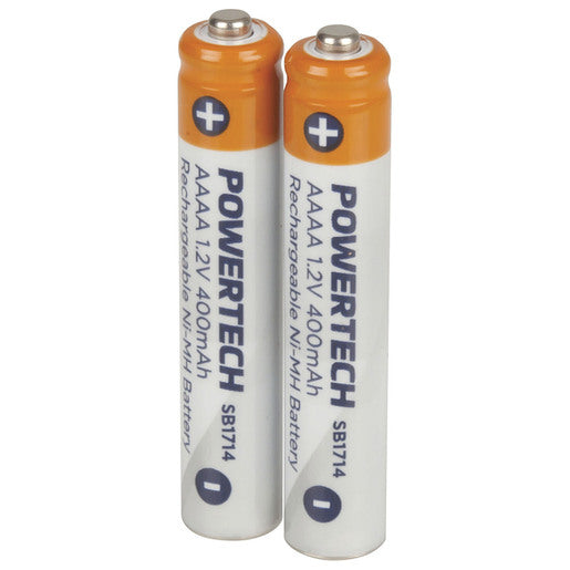 1.2V AAAA Ni-MH Batteries 400mAh - Packet of 2