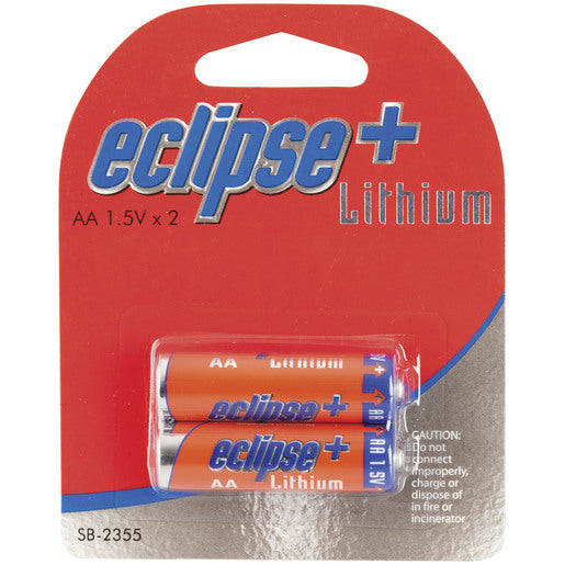 Two Pack 1.5V Eclipse+ AA Lithium Batteries