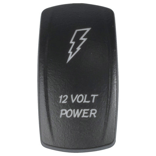 Laser Etched "12V Power" Cover for Illuminated Rocker Switch