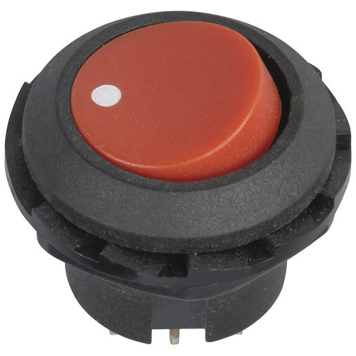 Round Rocker Switch - Red Actuator