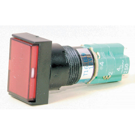 SWITCH PUSH ILLUM RED MOM 12V