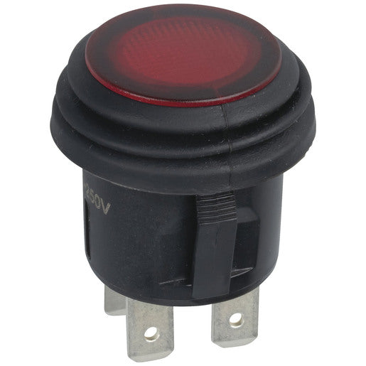 Pushbutton Switch 6A at 250VAC IP56 with Neon Illumination