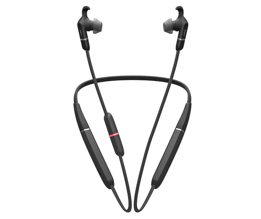 Jabra Evolve 65e MS Teams Link 370 Bluetooth Headset, Up to 30m Wireless Range, 4-microphone Noise Cancellation Technology, Up to 13 Hours