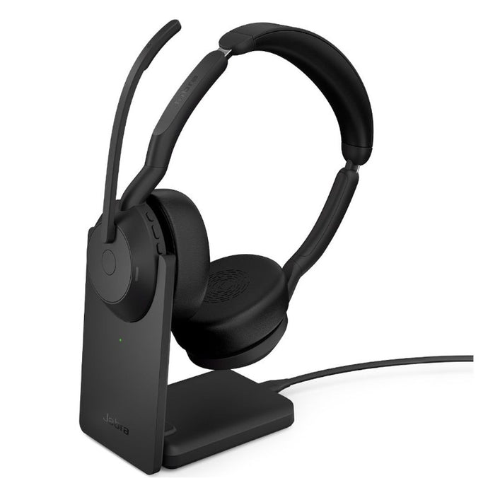 Jabra  Evolve2 55 Link380a UC Stereo Stand USB-A, Link 380 BluetoothÂ® Adapter ,30m Wireless Range, 18 Hours Battery Life, ANC