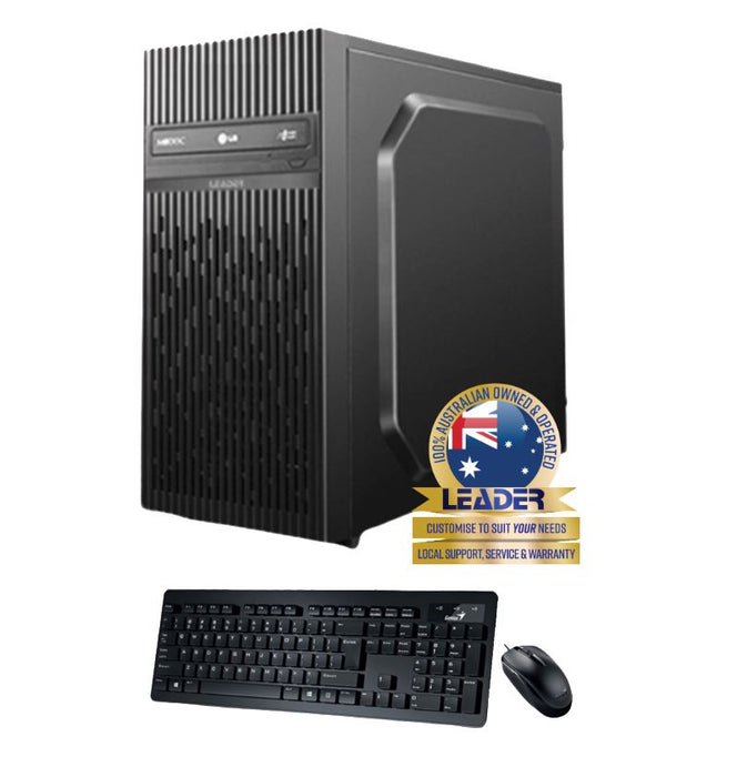 Leader Visionary 5580 Desktop, Intel i5-12400 CPU, 16GB DDR4, 500GB M.2 NVMe SSD, DVD-RW, 450W PSU, H610 Chipset, Windows 11 Home, 1 Year Warranty