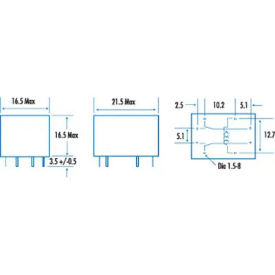 12V DPDT Mini PCB Relay