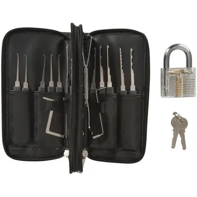 24 Piece Lock Picking Kit with Practice Padlock