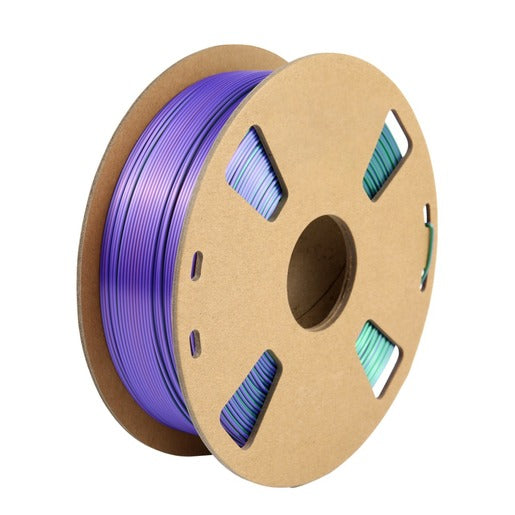 Protech Tri-Chroma Silk Red Copper, Purple and Dark Green PLA Filament 1kg 1.75mm