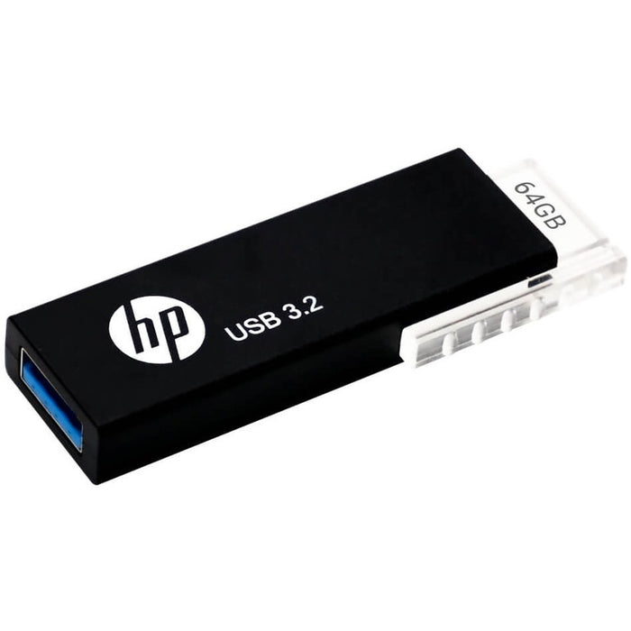 (LS) HP 718W 64GB USB 3.2  70MB/s Flash Drive Memory Stick Slide 0Â°C to 60Â°C 5V Capless Push-Pull Design External Storage (> HPFD712LB-64)