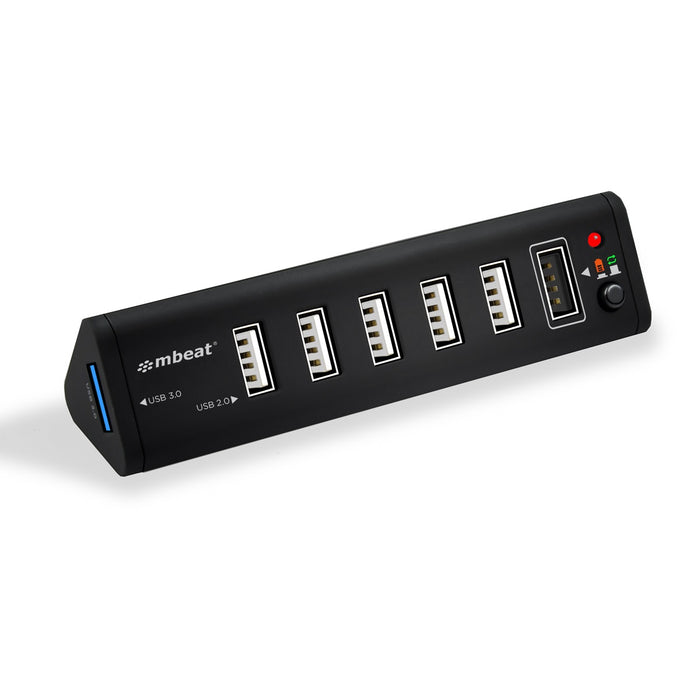 mbeatÂ® 7-Port USB 3.0 & USB 2.0 Hub with 2.1A Smart Charging Function - Lightning Speed USB 3.0 Data Transfer Technology