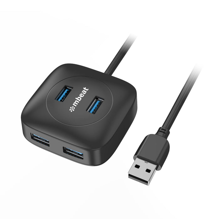 mbeatÂ®  4-Port USB 3.0 Hub - High Speed Data Transfer