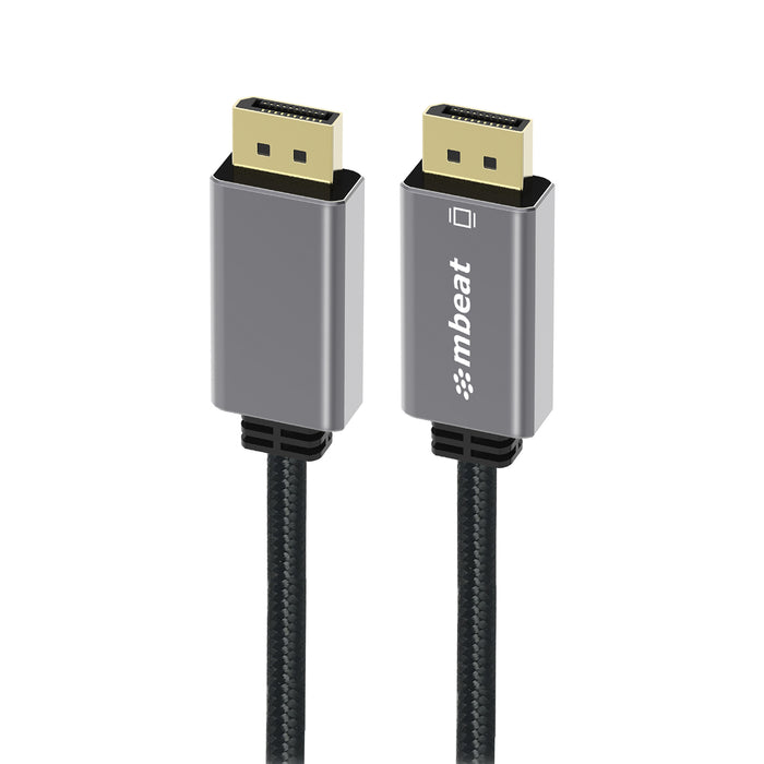 mbeat Tough Link 1.8m Display Port Cable v1.4 - Connects Computer, Laptop to HDTV, Monitor, Gaming Console, Supports 8K@60Hz (7680Ã—4320)  - Space Grey