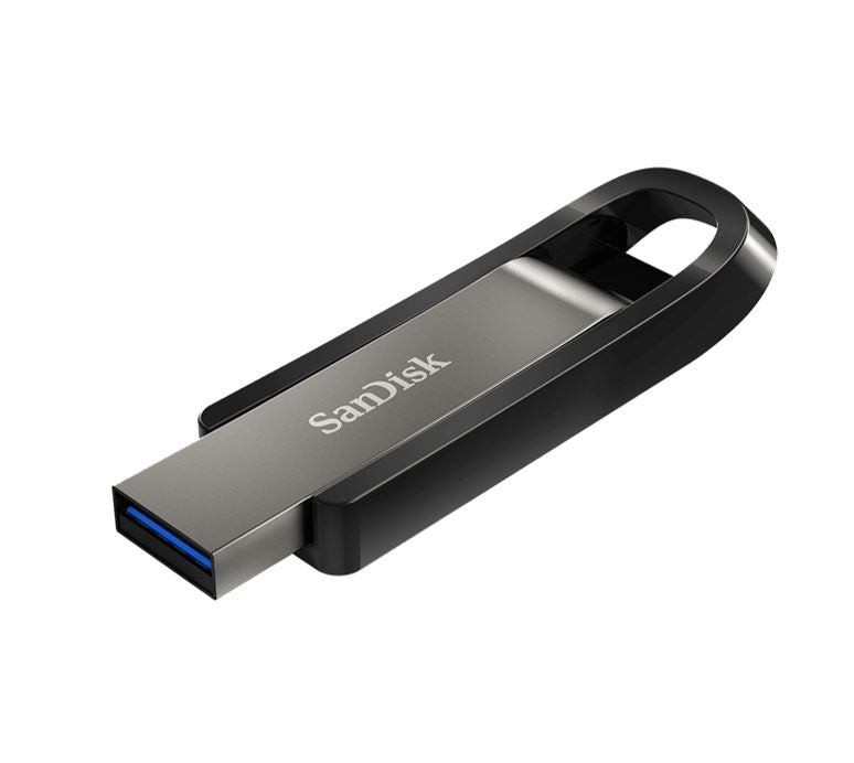 SanDisk 64GB Extreme GO USB3.2 Metal  Flash Drive USB-A 400MB/s SecureAccessâ„¢ encryption software2 Lifetime Lifetime Warranty Black