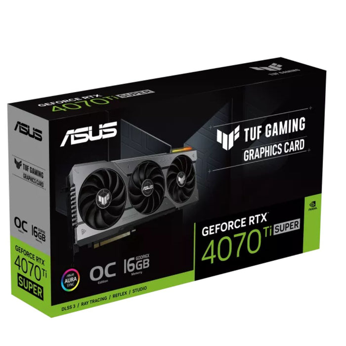 ASUS nVidia GeForce TUF-RTX4070TIS-O16G-WHITE-GAMING//RTX4070TIS ,HDMI*2,DP*3,16G,D6X