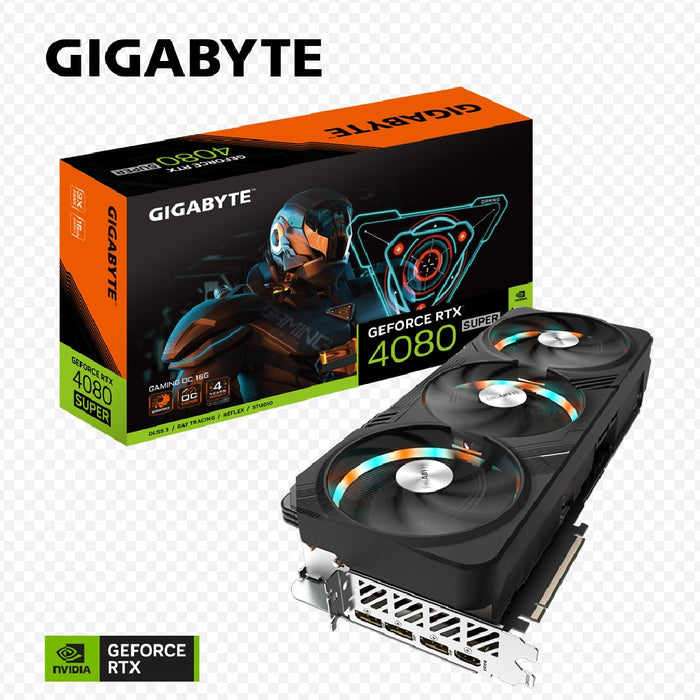 Gigabyte GeForce RTXâ„¢ 4080 SUPER GAMING OC-16GD GDDR6X Video Card 2595 MHz PCIE4.0x16 DP1.4a *3 HDMI 2.1 *1