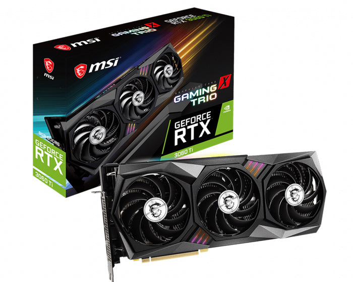 MSI nVidia Geforce RTX 3060 Ti GAMING X TRIO 8GB GDDR6 Boost: 1830 MHz DisplayPort x 3 (v1.4a) / HDMI 2.1 x1 PCI ExpressÂ® Gen 4