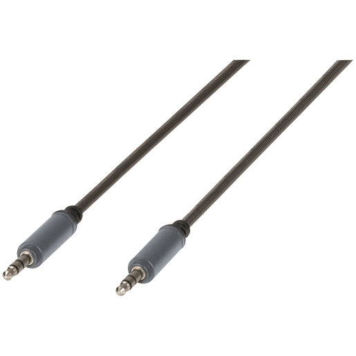 3.5mm Stereo Plug to Plug Armoured Audio Cable - 1m