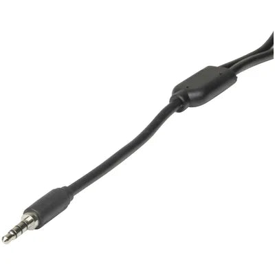 3.5mm 4 Pole Plug to 2 x 3.5mm Socket Cable - 250mm