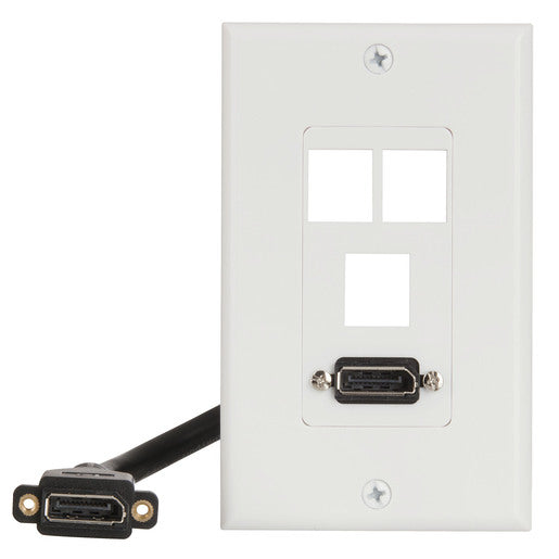 DisplayPort Wall Plate Socket with 3 Keystone