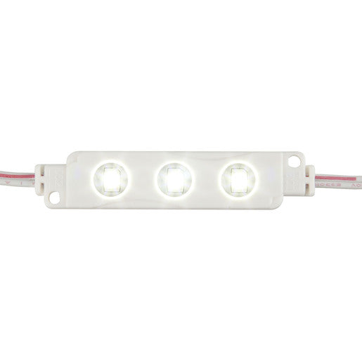 IP65 LED Light Module String, 10x 3x3528-LEDs, Cool White