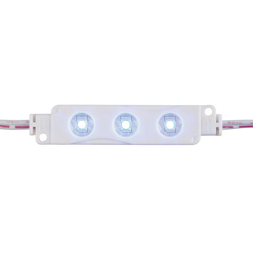 IP65 LED Light Module String, 10x 3x3528-LEDs, Blue