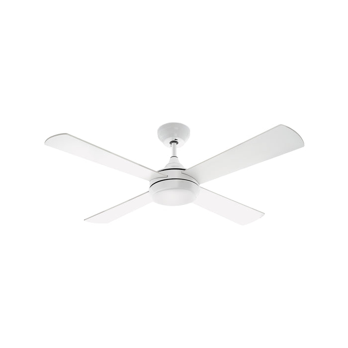 Arlec 130cm White 4 Blade Grid Connect Smart DC Ceiling Fan With LED Light And Remote