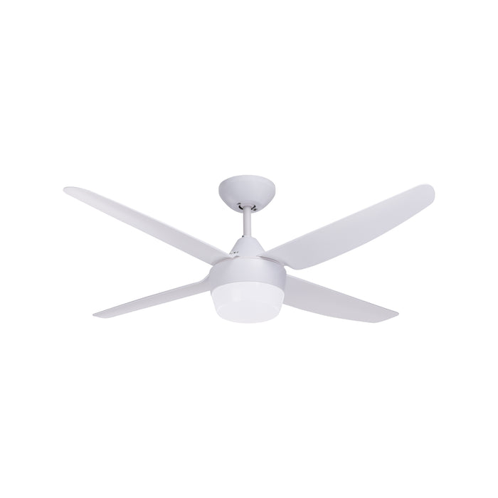 Arlec 120cm White Chicago 4 Blade AC Ceiling Fan with Light