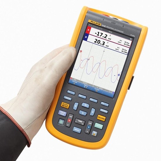 Fluke Industrial Scopemeter Hand Held Oscilloscope (40MHZ) 124B