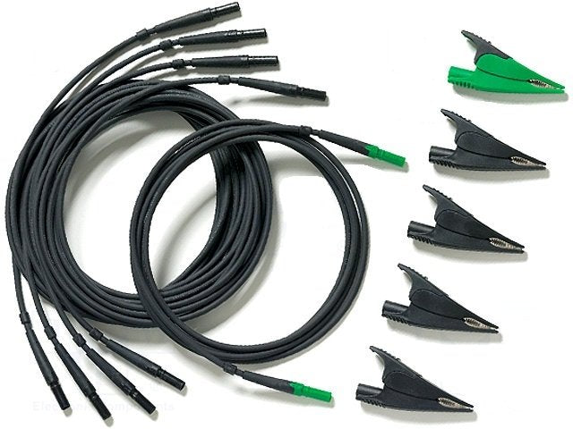 Fluke TLS430 "“ Test Leads and Alligator Clips (4 black, 1 green)